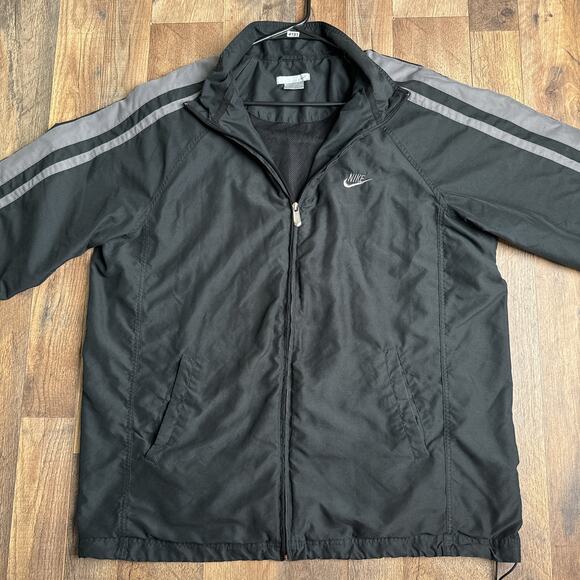 Vintage Y2K Nike Track Jacket Men's XL‎ Black Athletic Training Soccer 4191 - Picture 1 of 11